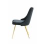 Matstol Velvet Deluxe, Svart/Guld