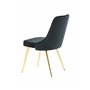 Matstol Velvet Deluxe, Svart/Guld