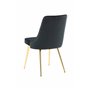 Matstol Velvet Deluxe, Svart/Guld