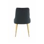 Matstol Velvet Deluxe, Svart/Guld