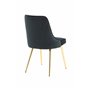 Matstol Velvet Deluxe, Svart/Guld