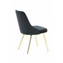 Matstol Velvet Deluxe, Svart/Guld