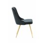 Matstol Velvet Deluxe, Svart/Guld