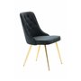 Matstol Velvet Deluxe, Svart/Guld