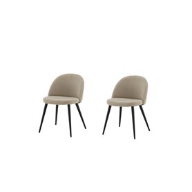 Matstol Velvet, Beige/Svart