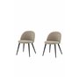 Matstol Velvet, Beige/Svart