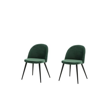 Matstol Velvet, Grön/Svart