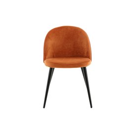 Matstol Velvet, Rostorange/Svart