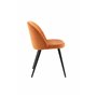 Matstol Velvet, Rostorange/Svart