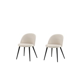 Matstol Velvet, Beige/Svart