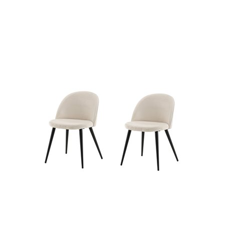 Matstol Velvet, Beige/Svart