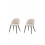 Matstol Velvet, Beige/Svart