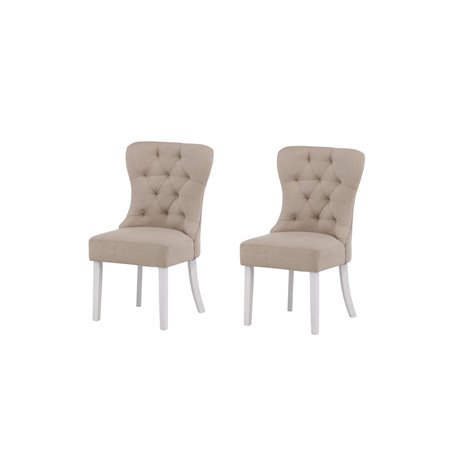 Matstol Vista, Beige/Vit