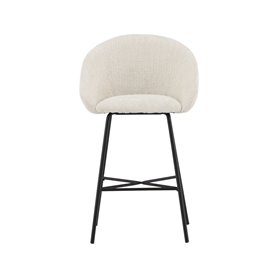 Barstol Velvet, Vit/Svart