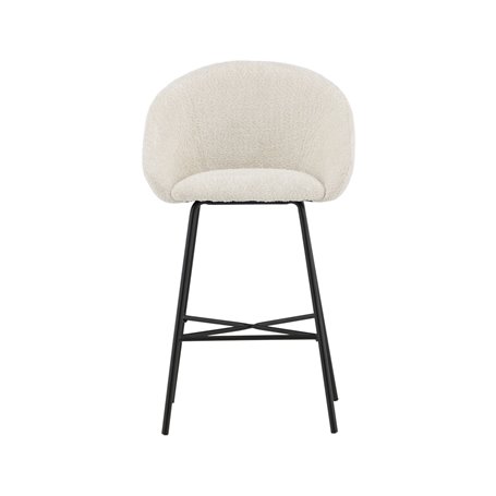 Barstol Velvet, Vit/Svart