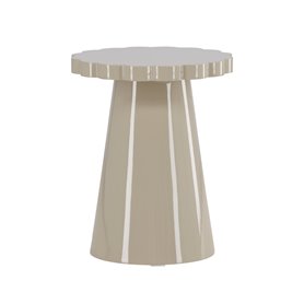 Runt sidobord Krull sidobord, Ø45 cm, Beige