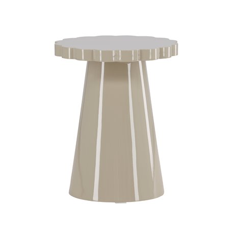 Runt sidobord Krull sidobord, Ø45 cm, Beige