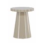 Runt sidobord Krull sidobord, Ø45 cm, Beige