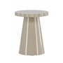 Runt sidobord Krull sidobord, Ø45 cm, Beige