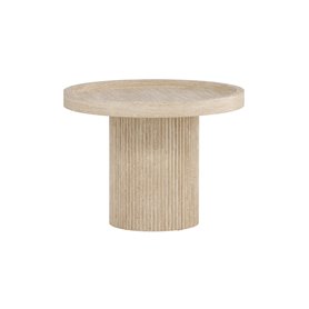 Runt sidobord Krille sidobord, Ø60 cm, Beige
