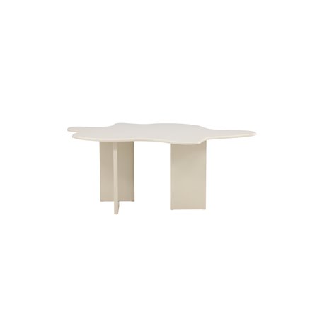 Ovalt matbord Flower, 190 × 123 cm, Beige