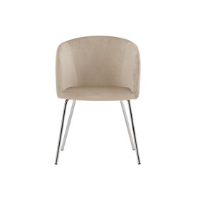 Matstol Berit, Beige/Silver