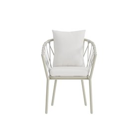 Matstol Linos, Vit/Beige