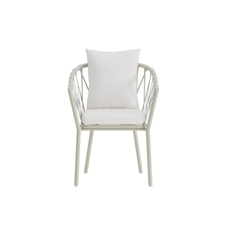 Matstol Linos, Vit/Beige