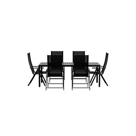 Matgrupp Giardini med Levanzo matstolar, 200 × 90 cm