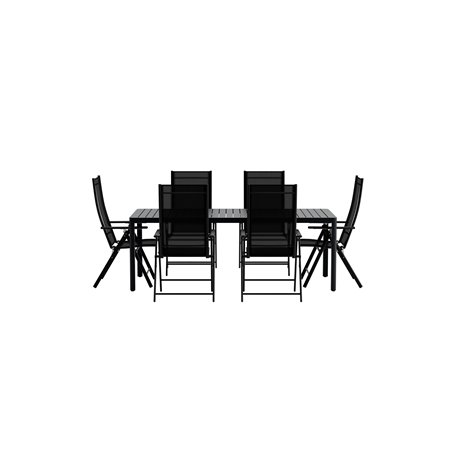 Matgrupp Giardini med Levanzo matstolar, 200 × 90 cm