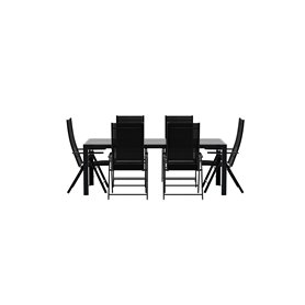 Matgrupp Break med Levanzo matstolar, 205 × 90 cm