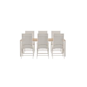 Matgrupp Break med Break matstolar, 205 × 90 cm