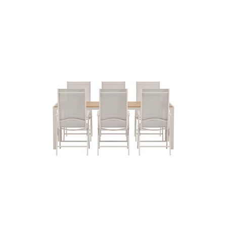 Matgrupp Break med Break matstolar, 205 × 90 cm