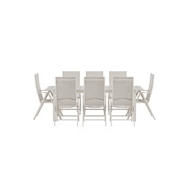 Matgrupp Levels med Break matstolar, 229 × 100 cm