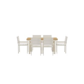 Matgrupp Panama med Levels matstolar, 160 × 90 cm