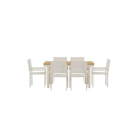 Matgrupp Panama med Levels matstolar, 160 × 90 cm
