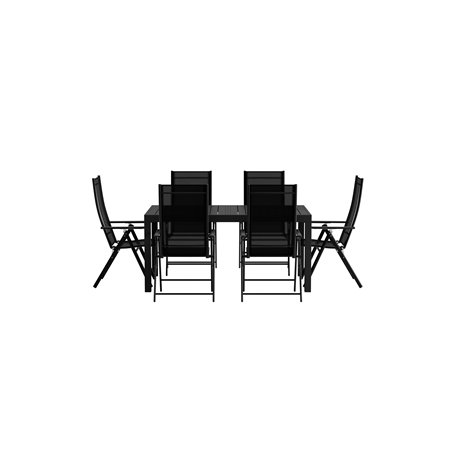Matgrupp Capo med Levanzo matstolar, 160 × 100 cm