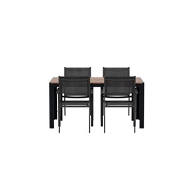 Matgrupp Break med Copacabana matstolar, 150 × 90 cm