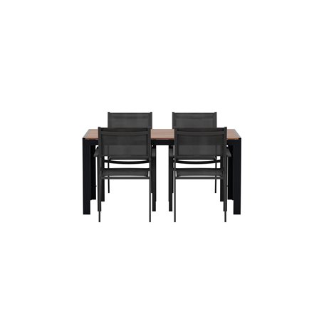 Matgrupp Break med Copacabana matstolar, 150 × 90 cm