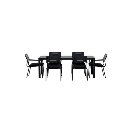 Matgrupp Break med Nicke matstolar, 205 × 90 cm