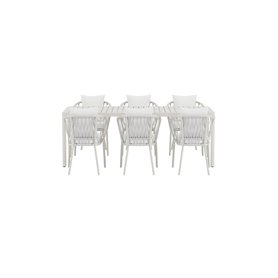 Matgrupp Giardini med Linos matstolar, 200 × 90 cm