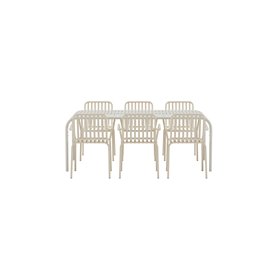 Matgrupp Borneo med Peking matstolar, 200 × 100 cm