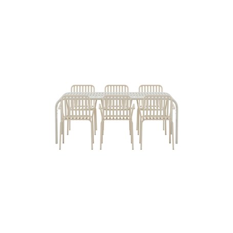 Matgrupp Borneo med Peking matstolar, 200 × 100 cm
