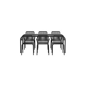 Matgrupp Borneo med Peking matstolar, 200 × 100 cm