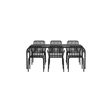 Matgrupp Borneo med Peking matstolar, 200 × 100 cm