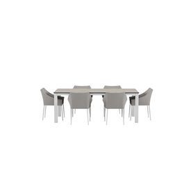 Matgrupp Llama med Spoga matstolar, 205 × 100 cm