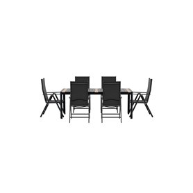 Matgrupp Togo med Break matstolar, 200 × 100 cm
