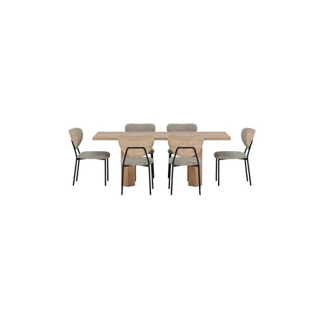 Matgrupp Lillehammer med Butterfly matstolar, 200 × 90 cm