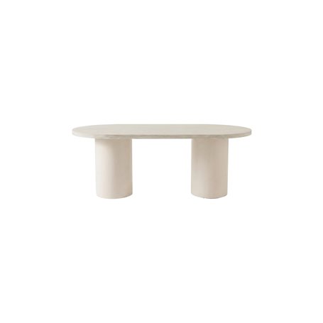 Ovalt matbord Narvik, 200 × 100 cm, Beige