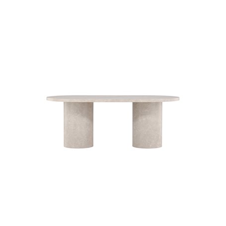 Ovalt matbord Narvik, 200 × 100 cm, Beige